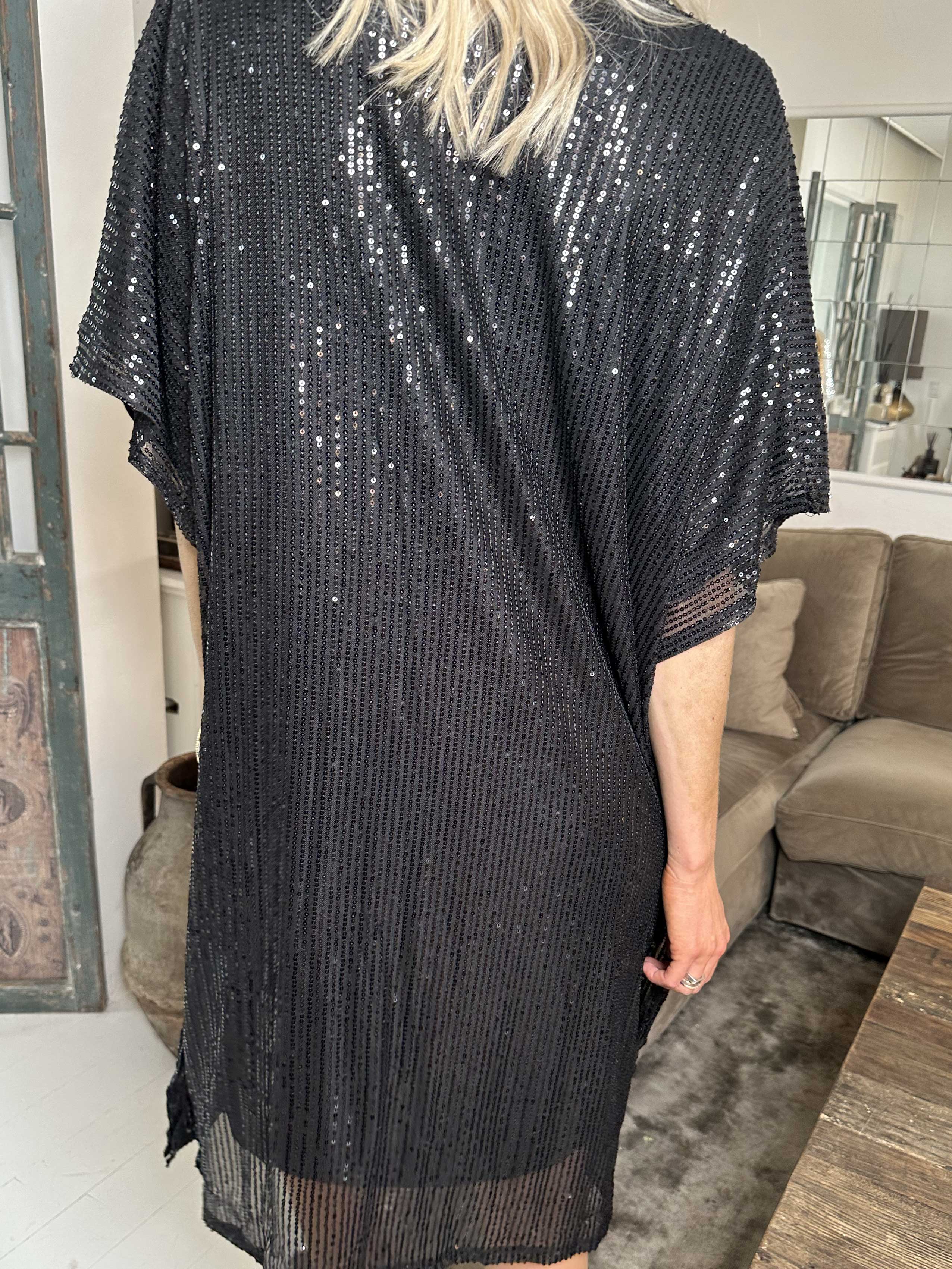 Azmina - Tunikakjole i løs pasform med pailletter